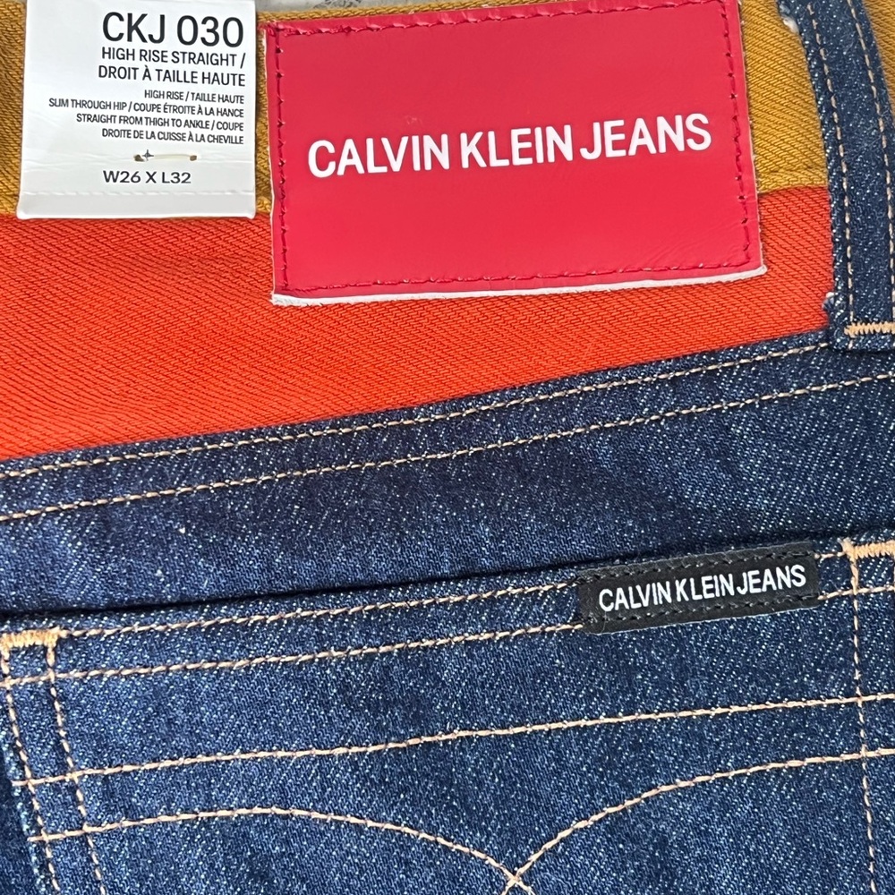 Calvin Klein Color Block High Rise Jeans - Picture 3 of 9